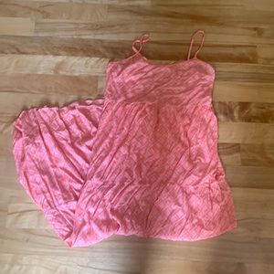 Peach maxi summer dress